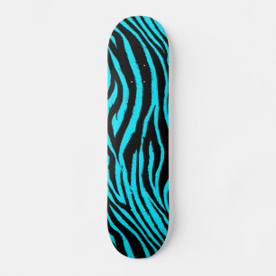 Blue Zebra Skateboard Deck