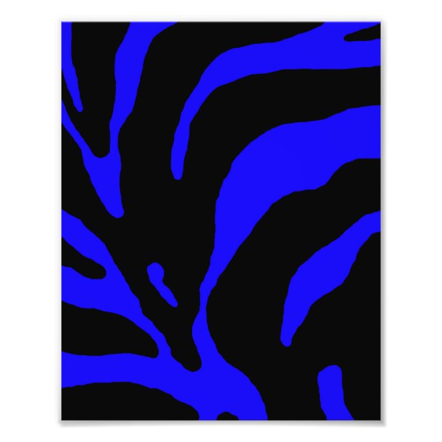 Blue Zebra Stripe Animal Print (Front)