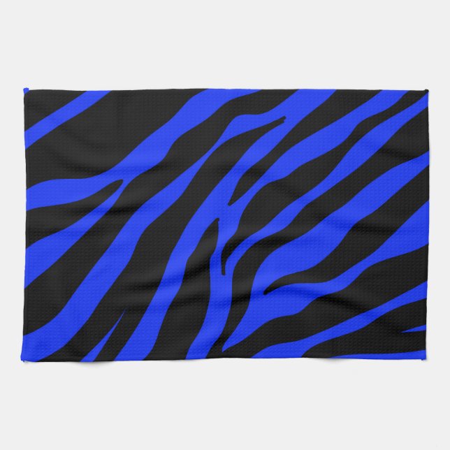 blue zebra towel (Horizontal)