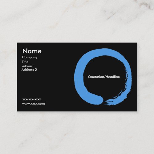 Blue Zen Circle Business Card