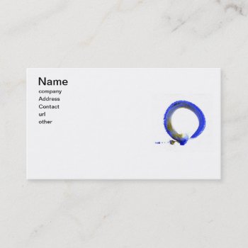 Blue Zen Enso Business Card by Zen_Ink at Zazzle