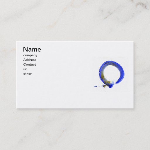 Customizable Blue Zen Enso Business Card Templates