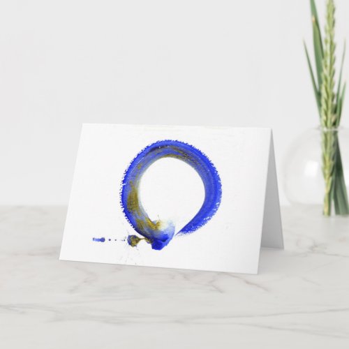 Blue Zen Enso Card