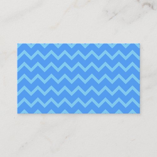 Blue Zig Zag Pattern. Business Card Template