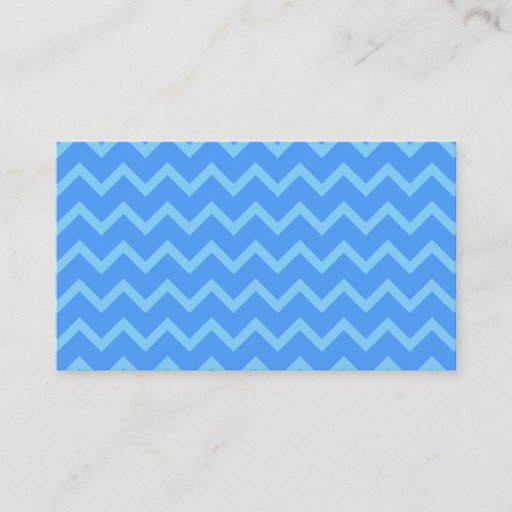 Customizable Blue Zig Zag Pattern. Business Card Template