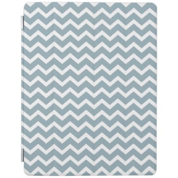 Blue Zig Zags Chevrons Pattern Ipad Smart Cover by heartlockedcases at Zazzle