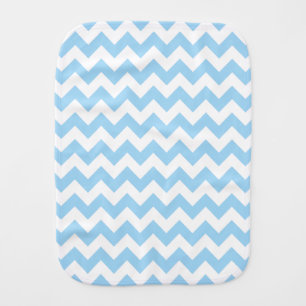 Blue Zigzag, Blue Chevron, Geometric Pattern Baby Burp Cloth