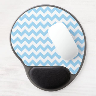 Blue Zigzag, Blue Chevron, Geometric Pattern Gel Mouse Pad