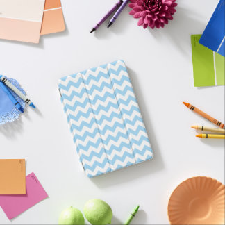 Blue Zigzag, Blue Chevron, Geometric Pattern iPad Mini Cover