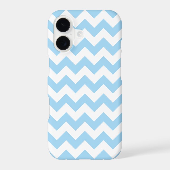 Blue Zigzag, Blue Chevron, Geometric Pattern Iphone Case (Back)