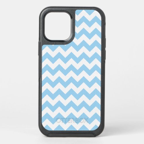 Blue Zigzag Blue Chevron Geometric Pattern OtterBox Symmetry iPhone 12 Case