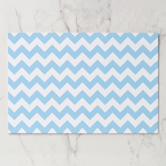 Blue Zigzag, Blue Chevron, Geometric Pattern Paper Pad (Front)