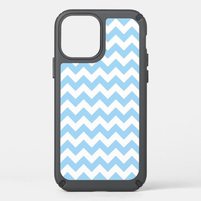Blue Zigzag, Blue Chevron, Geometric Pattern Speck iPhone 12 Case (Front)
