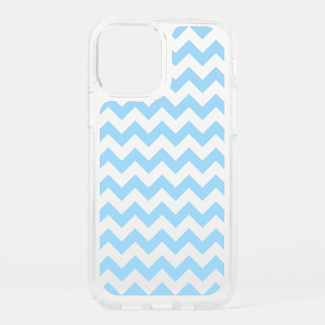 Blue Zigzag, Blue Chevron, Geometric Pattern Speck iPhone 12 Case (Front)