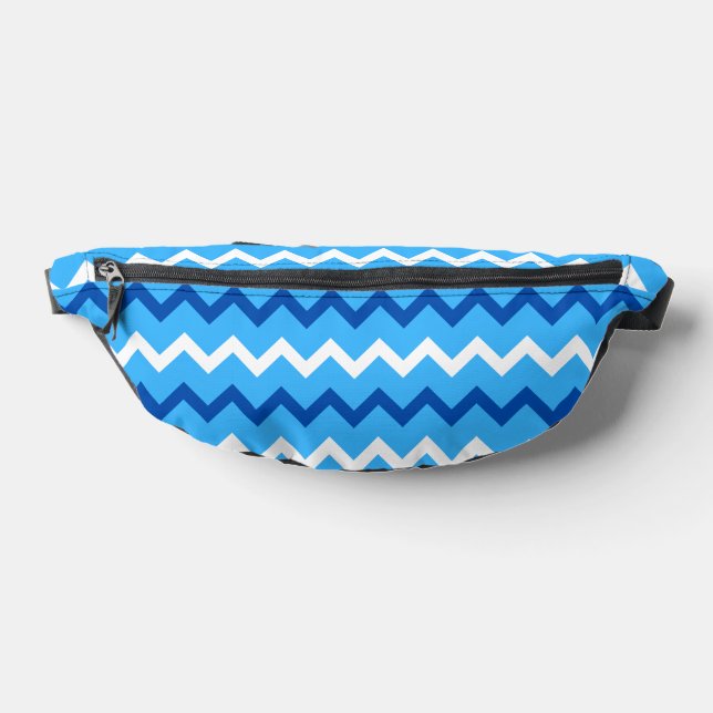 Blue Zigzag Fanny Pack (Lay Down)