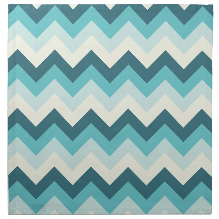 Blue ZigZag pattern Cloth Napkin