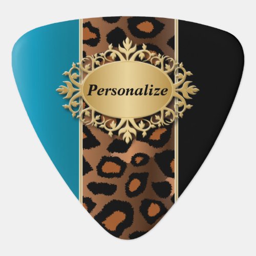 Blue Zircon and Black Jaguar  Personalize Guitar Pick