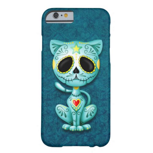 Blue Zombie Sugar Kitten Barely There iPhone 6 Case