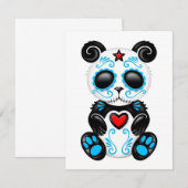 Blue Zombie Sugar Panda on White (Front/Back)