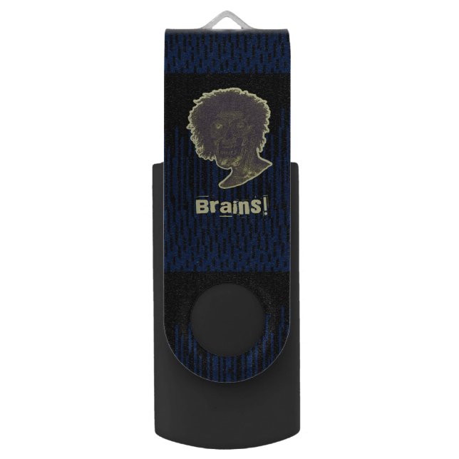 Blue Zombie - USB USB Flash Drive (Front Vertical)