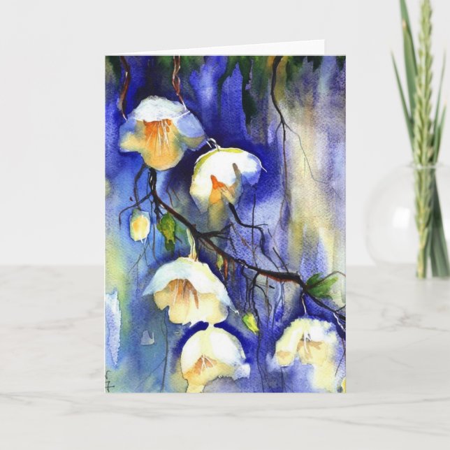 blueandwhite umbrellas from heaven card (Front)