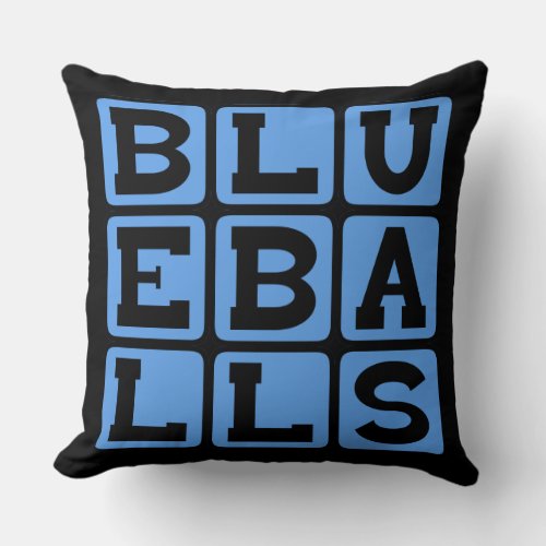 Blueballs Blue Balls Throw Pillow