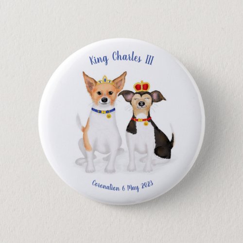 Bluebell  Beth Jack Russells Coronation badge Button