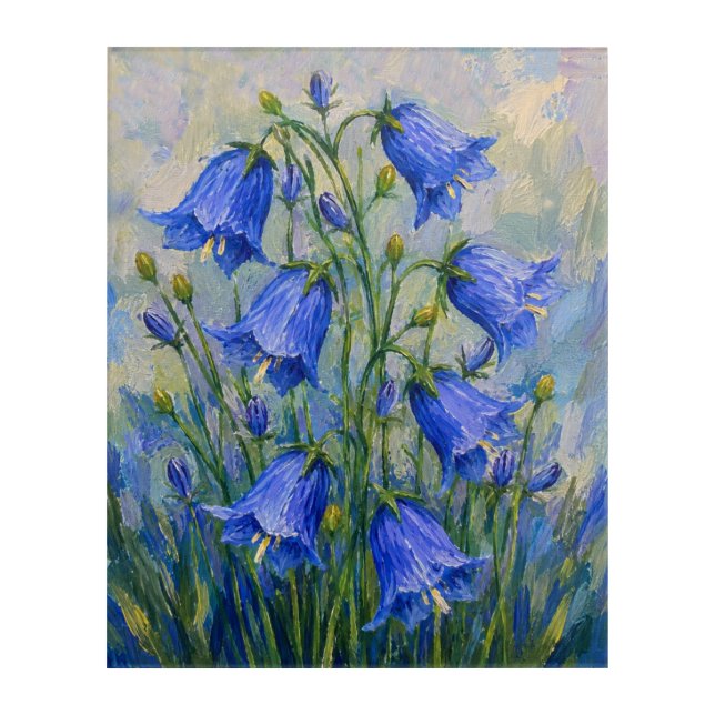 Bluebell Flowers Acrylic Print (Front)