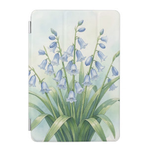 Bluebell Flowers Botanical Watercolor iPad Mini Cover