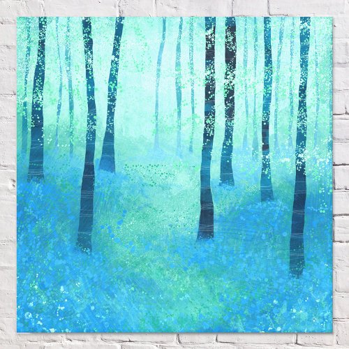 Bluebell Forest Canvas Print