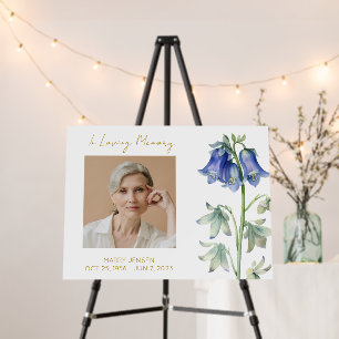 Bluebell Memorial Photo Funeral Foam Board