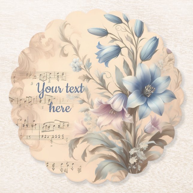 Bluebell Paper Coasters  Multiple Shapes Available (Front)