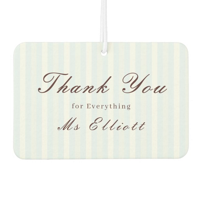 Bluebell - Personalised Thank You Air Freshener (Front)