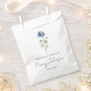 Bluebell Simple Seed packet Funeral Favor Bag