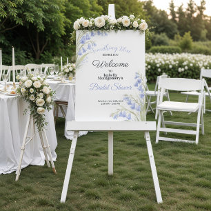 Bluebell Something Blue Bridal Shower Welcome Foam Board