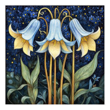 Bluebell Whimsical Painting Art Print