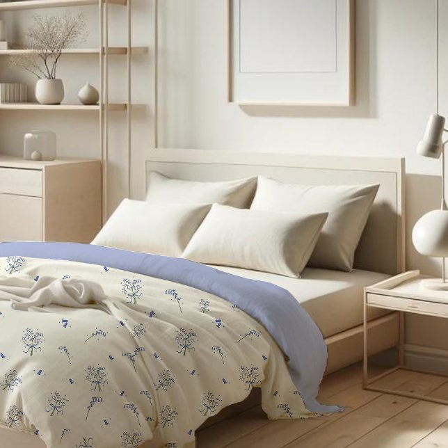 Bluebell Wildflower Floral Pattern Duvet Cover (Creator Uploaded)