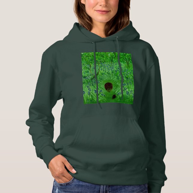Bluebell Wood Hedgehogs Hoodie (Front)