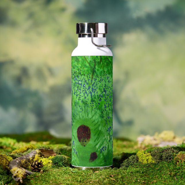 Bluebell Wood Hedghogs Spring Green Water Bottle (Outdoor)