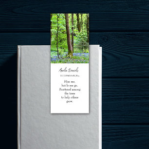 Bluebell wood Remembrance Bookmark