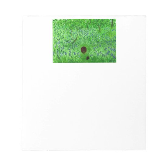 Bluebell Woodland Hedgehogs Notepad