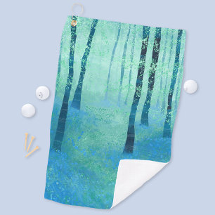Bluebell Woodland Paiinting Golf Towel