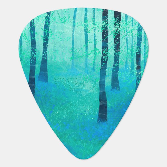 Bluebell Woodland Paiinting Guitar Pick (Front)