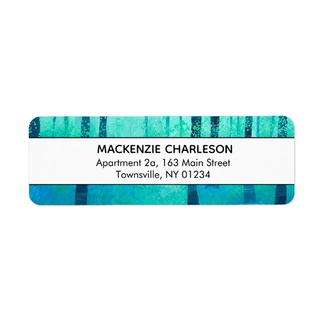 Bluebell Woodland Painting Address Label (Front)