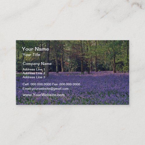 Bluebell Woods, England  flowers Business Cards