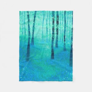 Bluebell Woods in Spring Landscape Fleece Blanket
