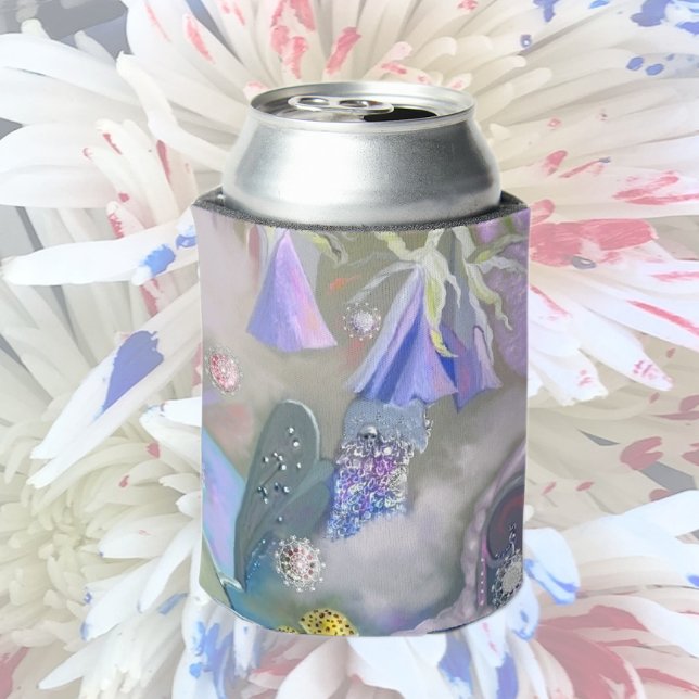 Bluebells and Butterfly Can Cooler (Creator Uploaded)