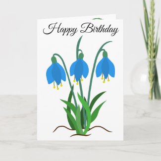 Bluebells Birthday Greeting Card