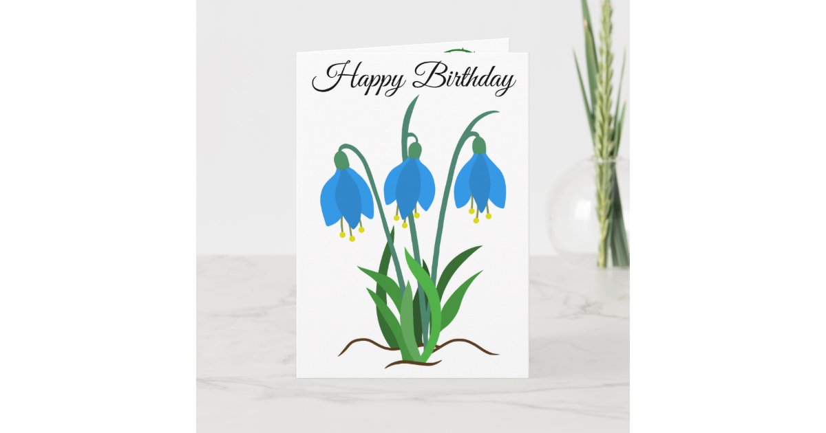 Bluebells Birthday Greeting Card | Zazzle
