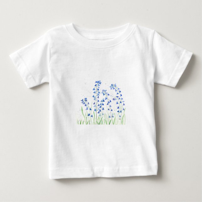 Bluebells blue flowers baby T-Shirt (Front)